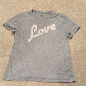 Gray Love Graphic T-Shirt